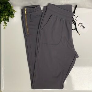 ZYIA | Dark Gray | Peak Zipper Joggers (Long 31")